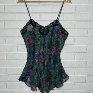 Vintage GOLD label Victoria secret floral lace slip